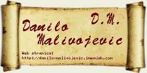 Danilo Malivojević vizit kartica